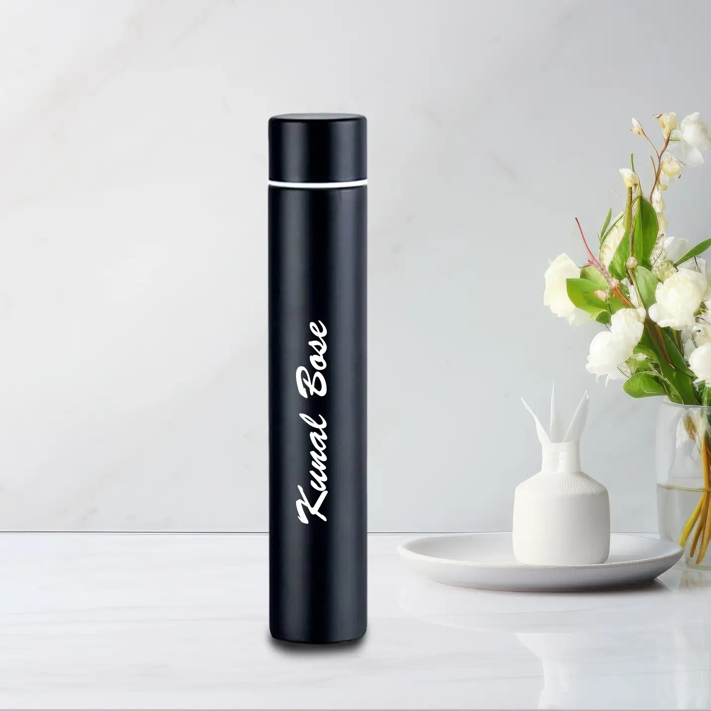 Top-quality Premium Black Pencil Slim Vaccum Flask Img 1